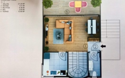 Stylish villa project for sale in Icmeler Marmaris