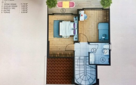 Stylish villa project for sale in Icmeler Marmaris