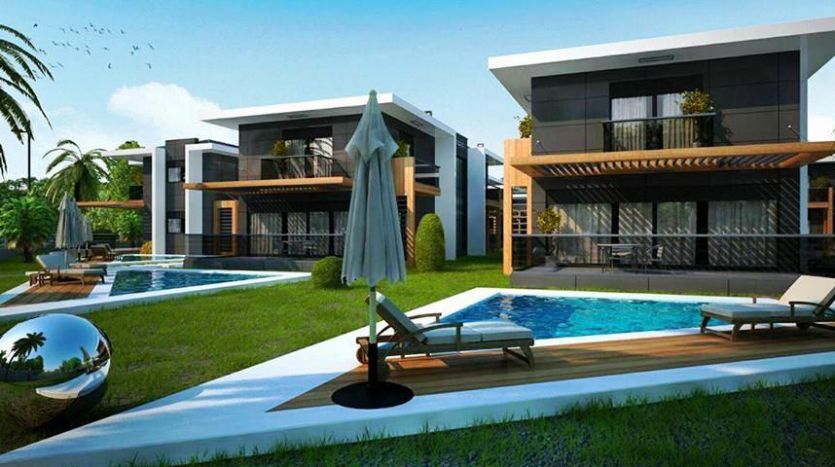 Brand new villa with private swimming pool and garden for sale in Camdibi, Marmaris