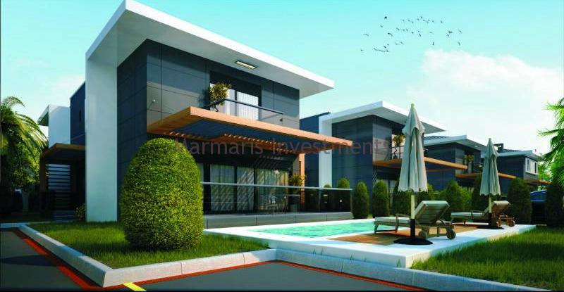 Brand new villa with private swimming pool and garden for sale in Camdibi, Marmaris