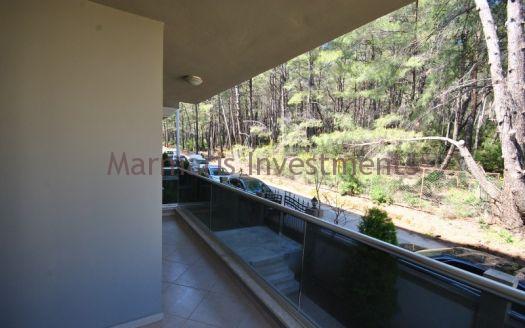 Pine forest view apartment in a tranquil region for sale in Siteler, Marmaris
