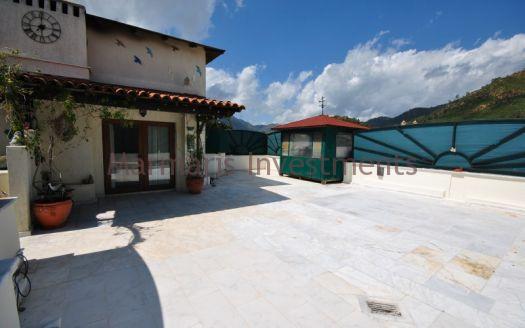 The spacious 4 bedroom duplex apartment with a huge terrace in the centre of Marmaris