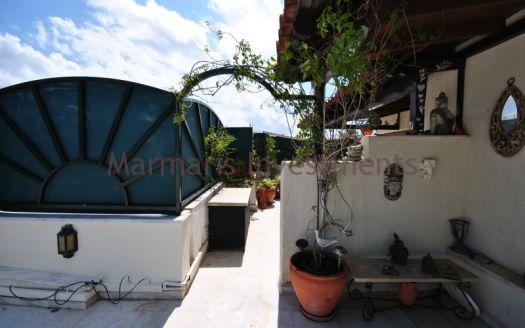 The spacious 4 bedroom duplex apartment with a huge terrace in the centre of Marmaris