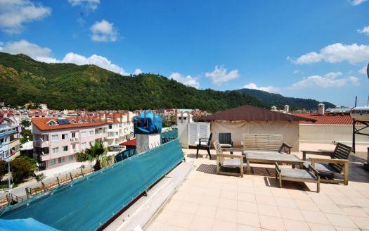The spacious 4 bedroom duplex apartment with a huge terrace in the centre of Marmaris