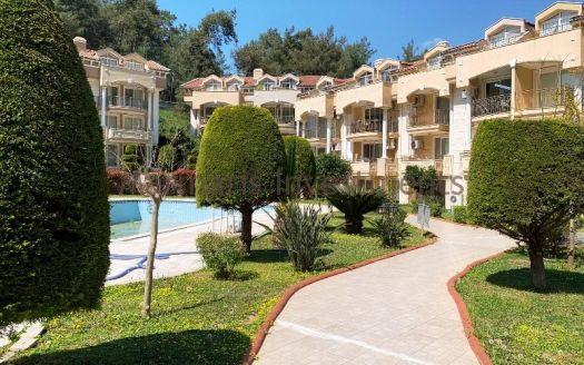 The Spacious apartment for sale in Icmeler with swimming pool.