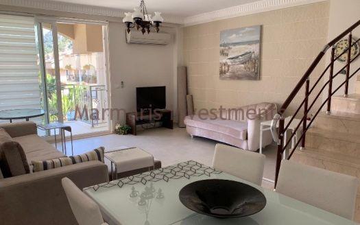The Spacious apartment for sale in Icmeler with swimming pool.