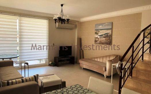 The Spacious apartment for sale in Icmeler with swimming pool.