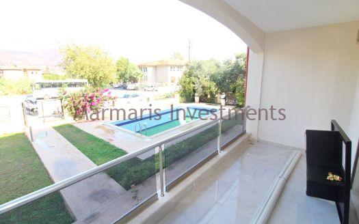 2 Bedroom and the family apartment available for sale within Icmeler with a pool is offered.