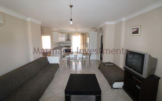 The Icmeler 3 bedroom apartment with a pool is now available for sale.