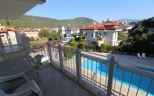 The Icmeler 3 bedroom apartment with a pool is now available for sale.